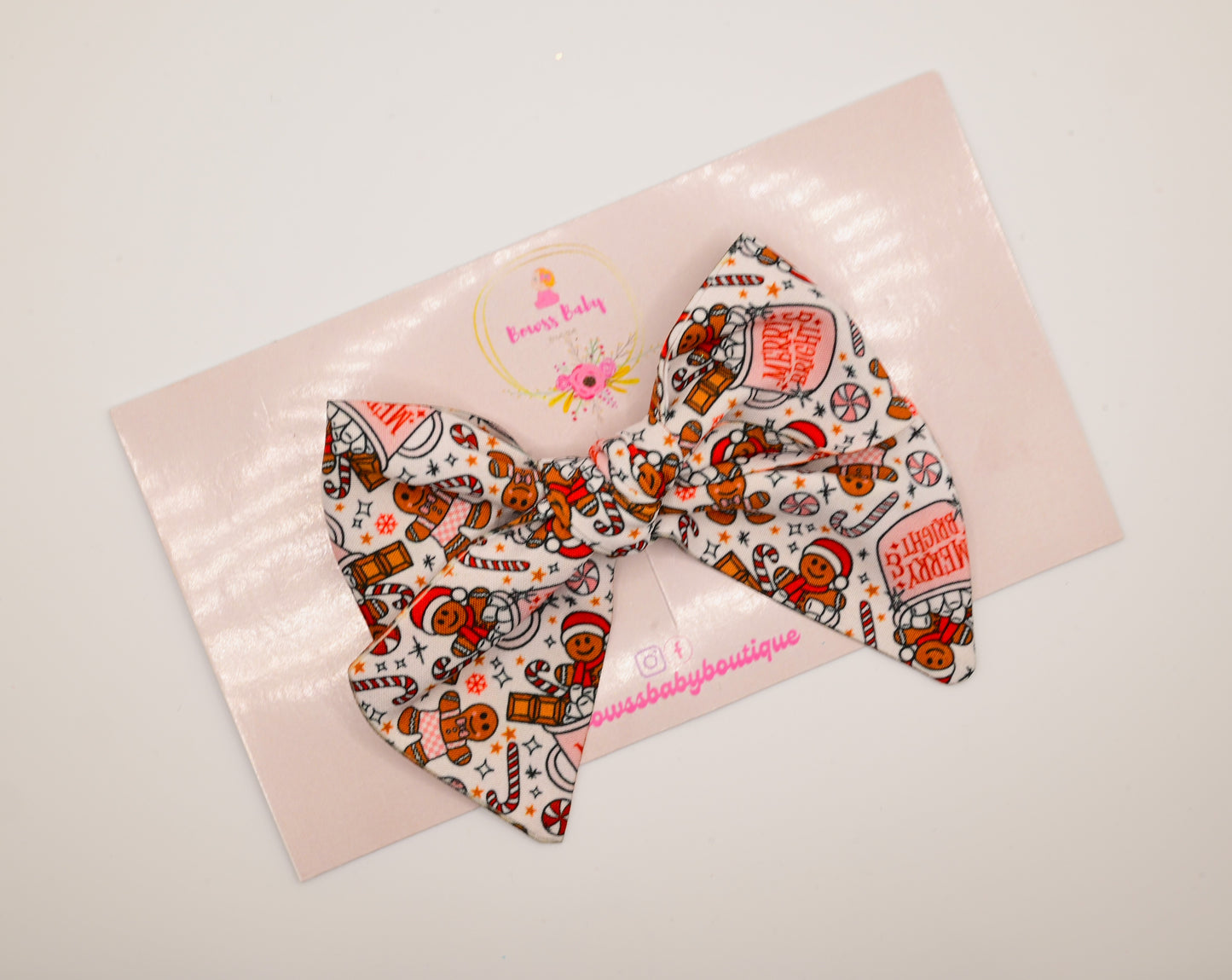 Christmas gingerbread- Fabric bow