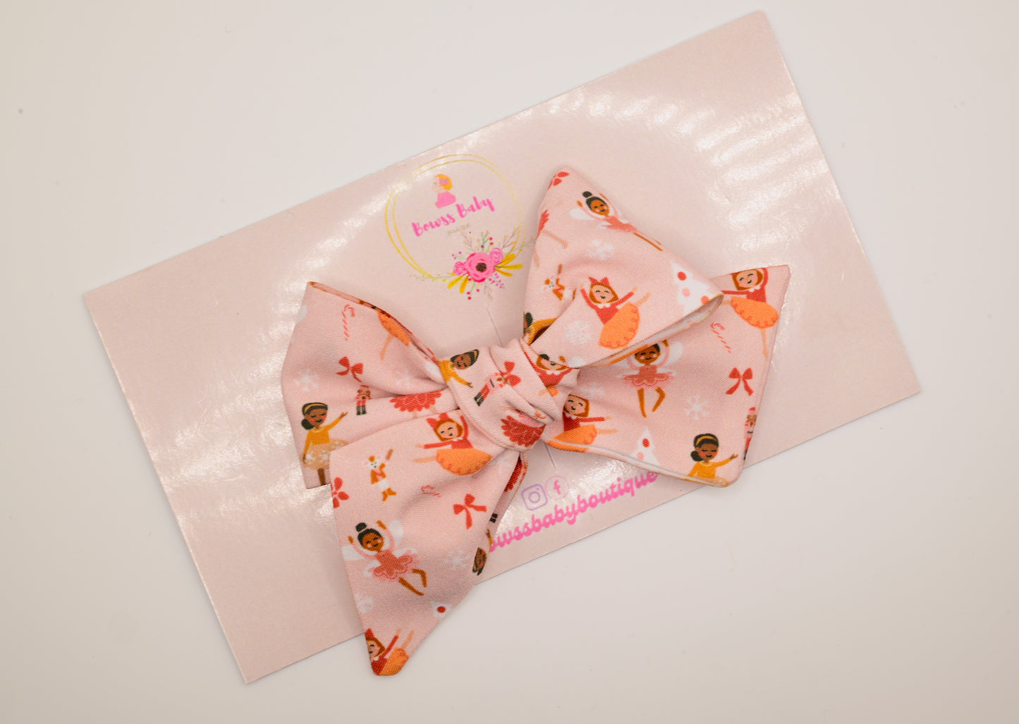 Christmas Dancers- Fabric bow